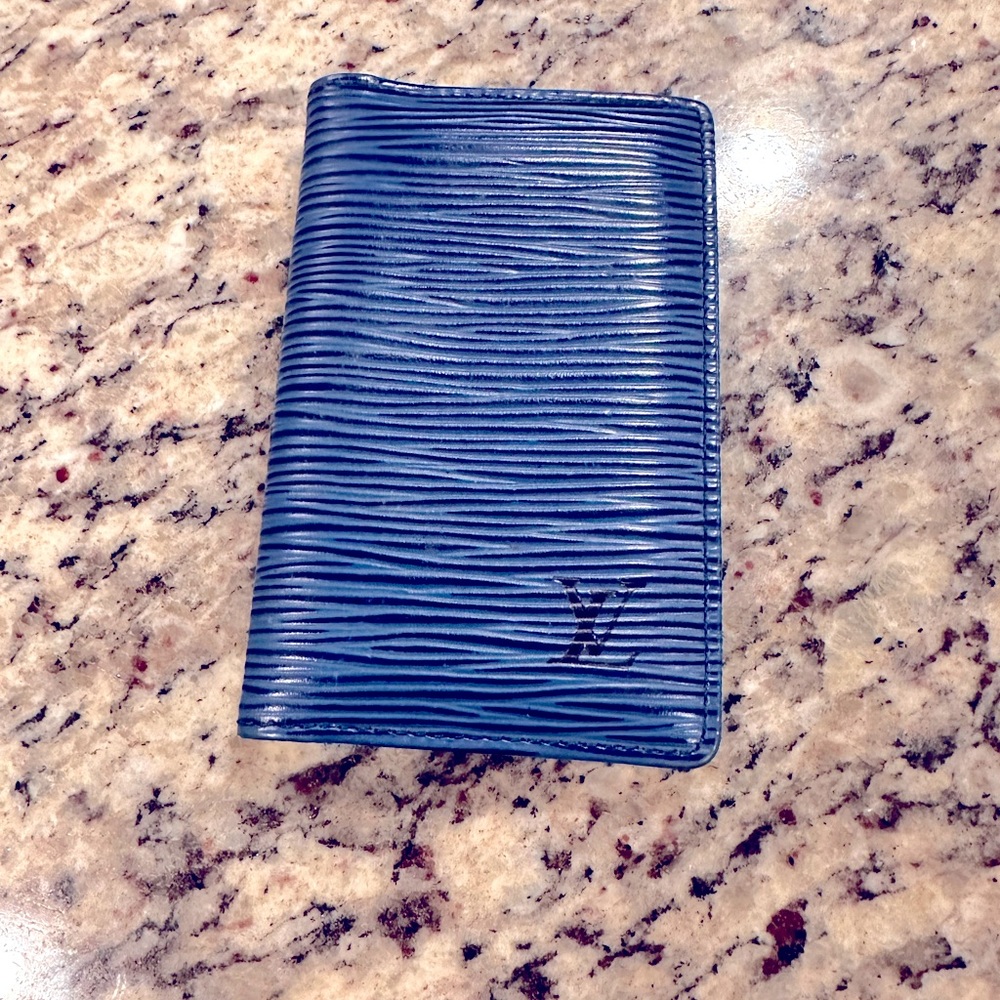 Louis Vuitton Blue Epi Card Holder